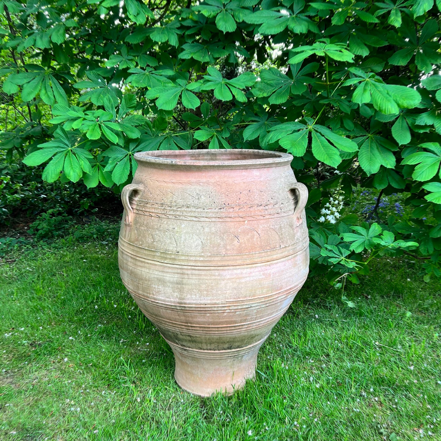 An XL Pair of Terracotta Cretan Greek Pithoi Jars