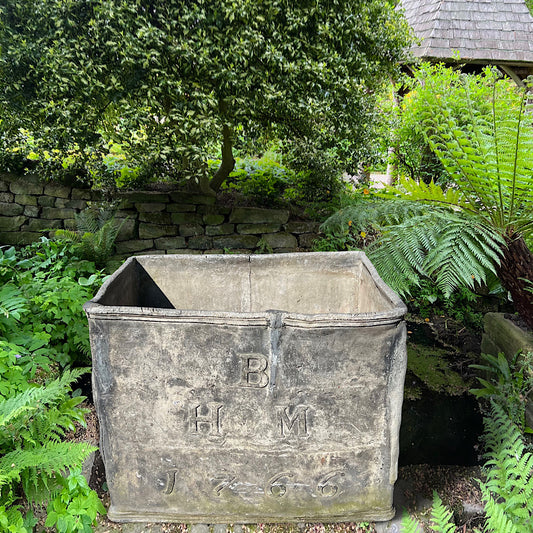 Rare English George III Lead Cistern dated 1766 from Bell Hall Estate, York