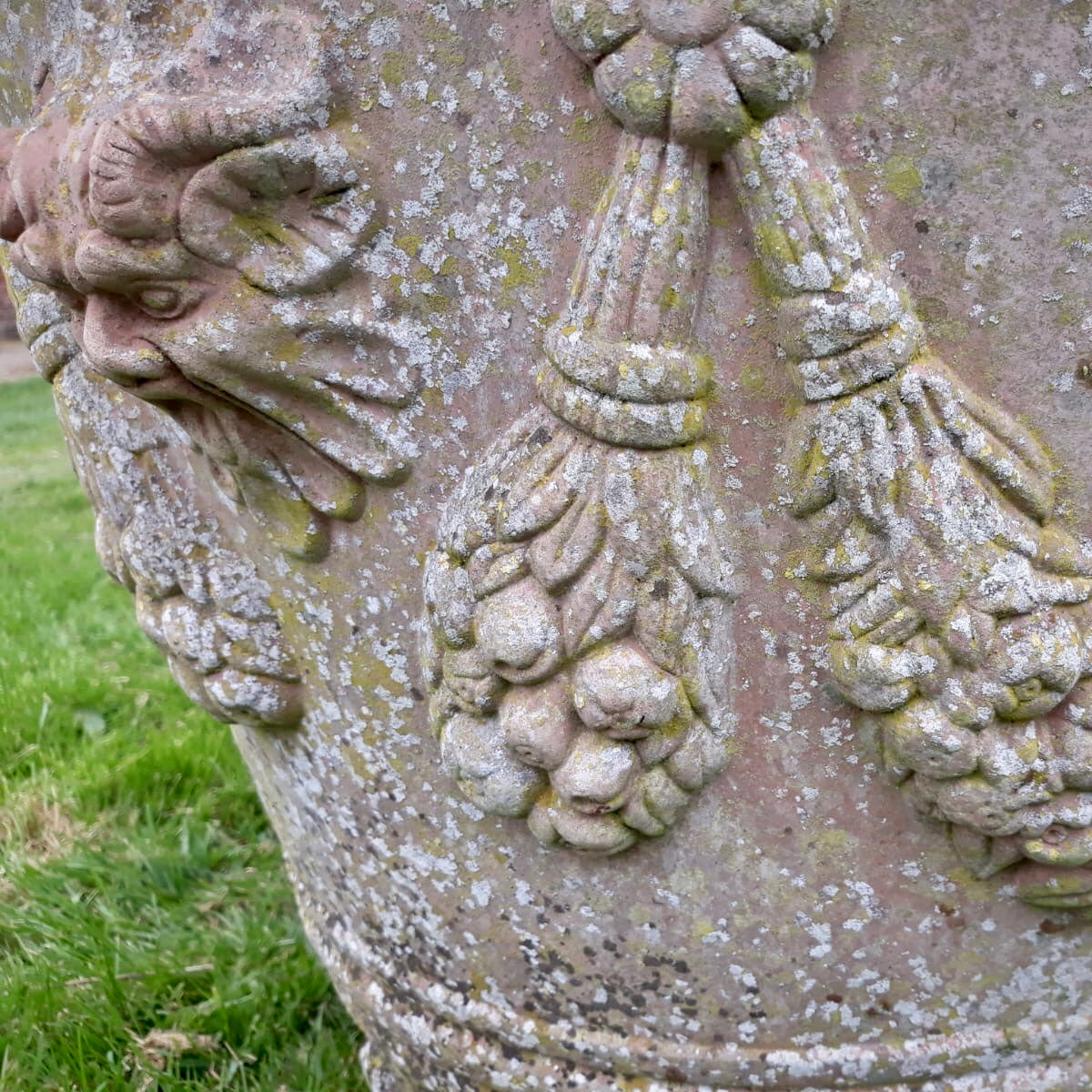 Pair of Large Italian Terracotta Planters with Satyrs Faces