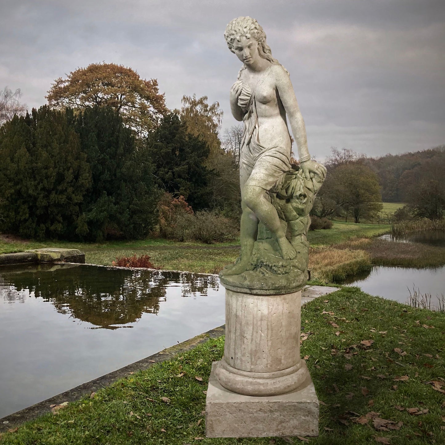 Andromeda Statue with Plinth Late 20th Century