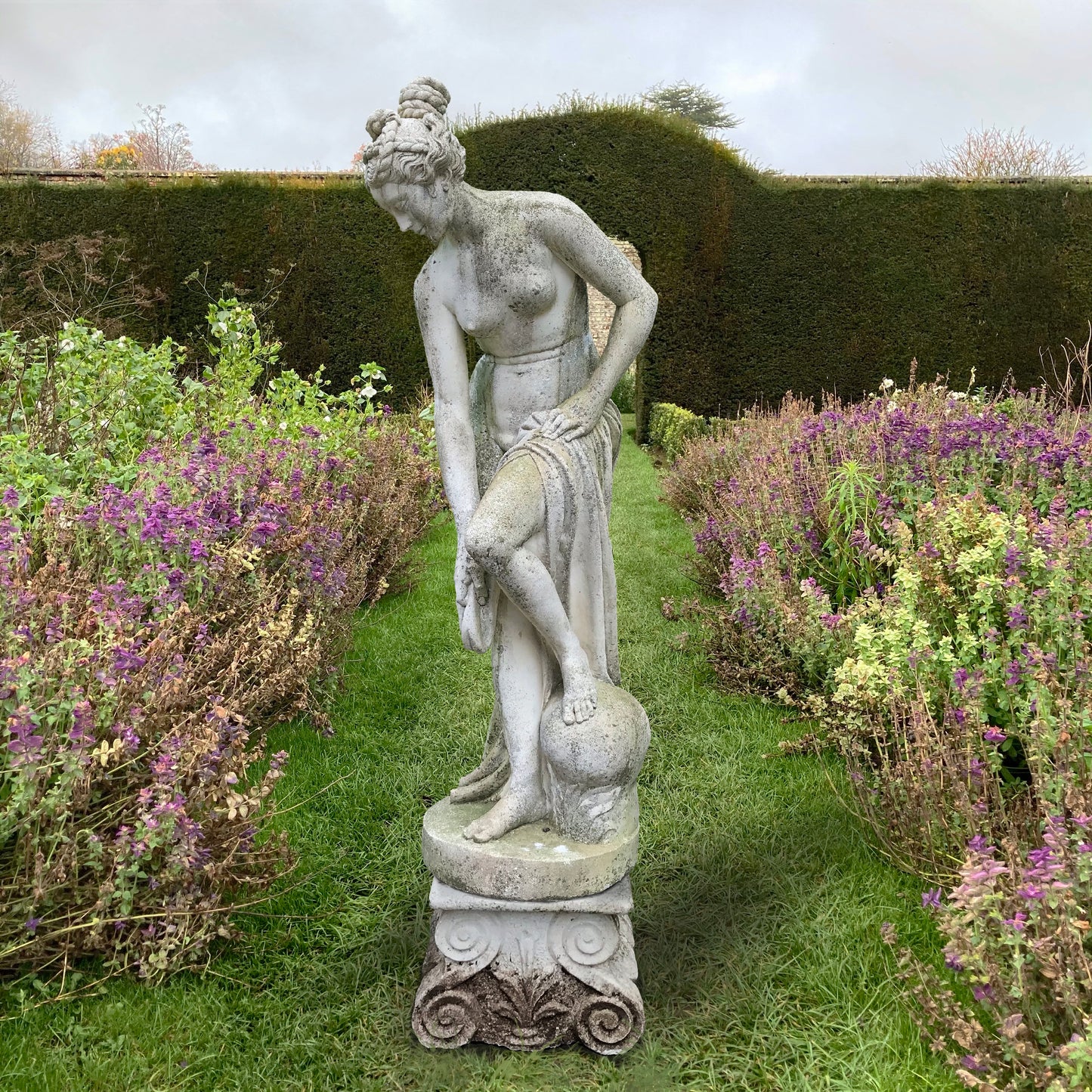 Life-Scale Statue of Bathing Venus with Plinth