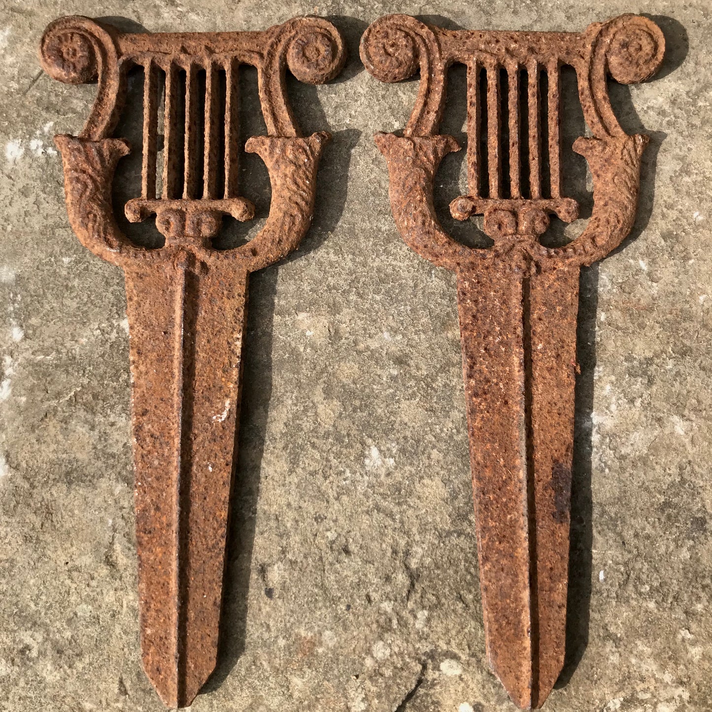 A Pair of Harp Boot Scrapers