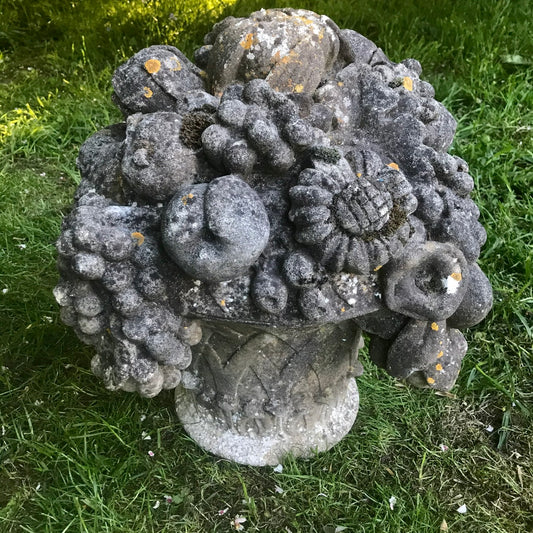 Pair of Naturalistic Stone Composite Baskets of Fruit