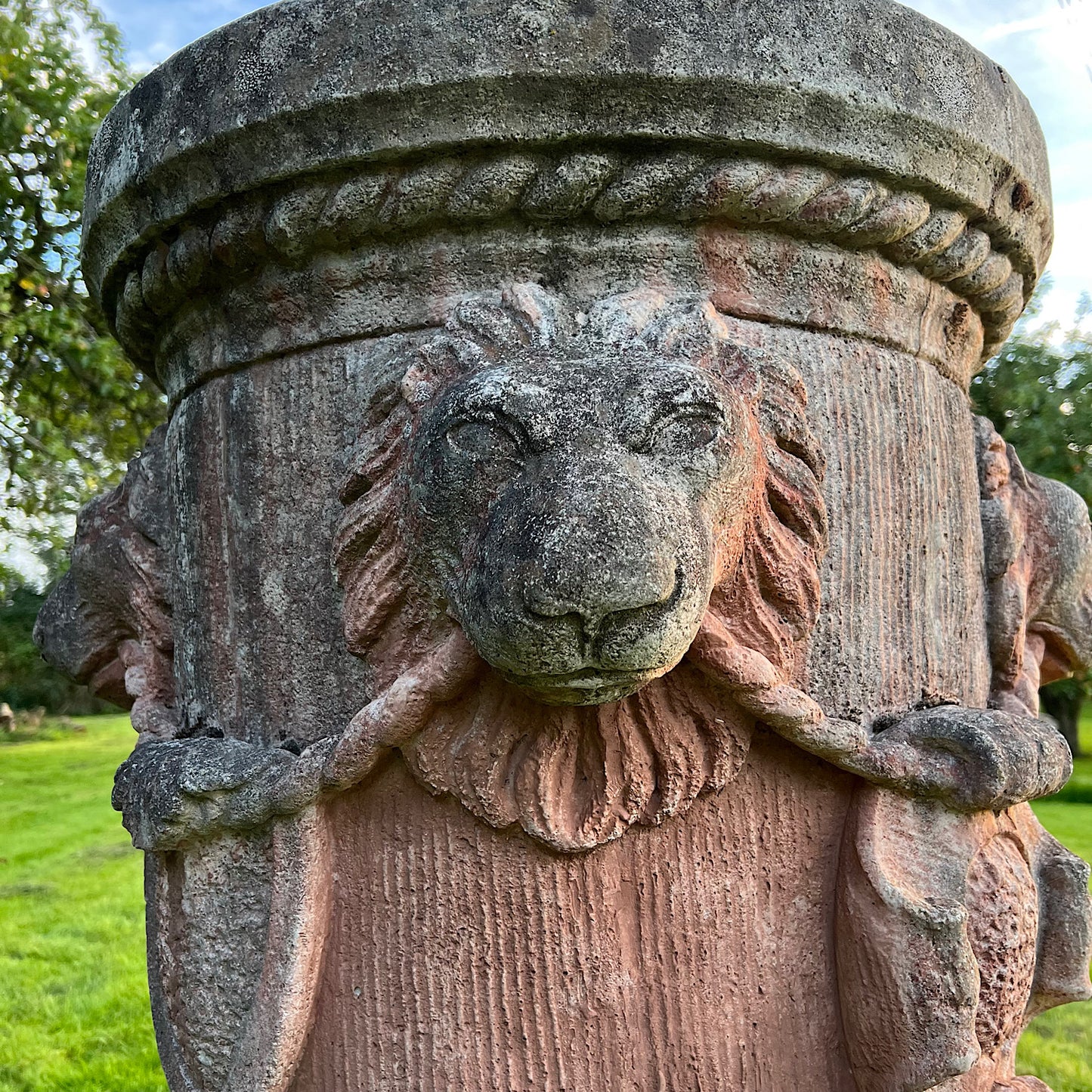 Renaissance Style Terracotta Lion Well Head