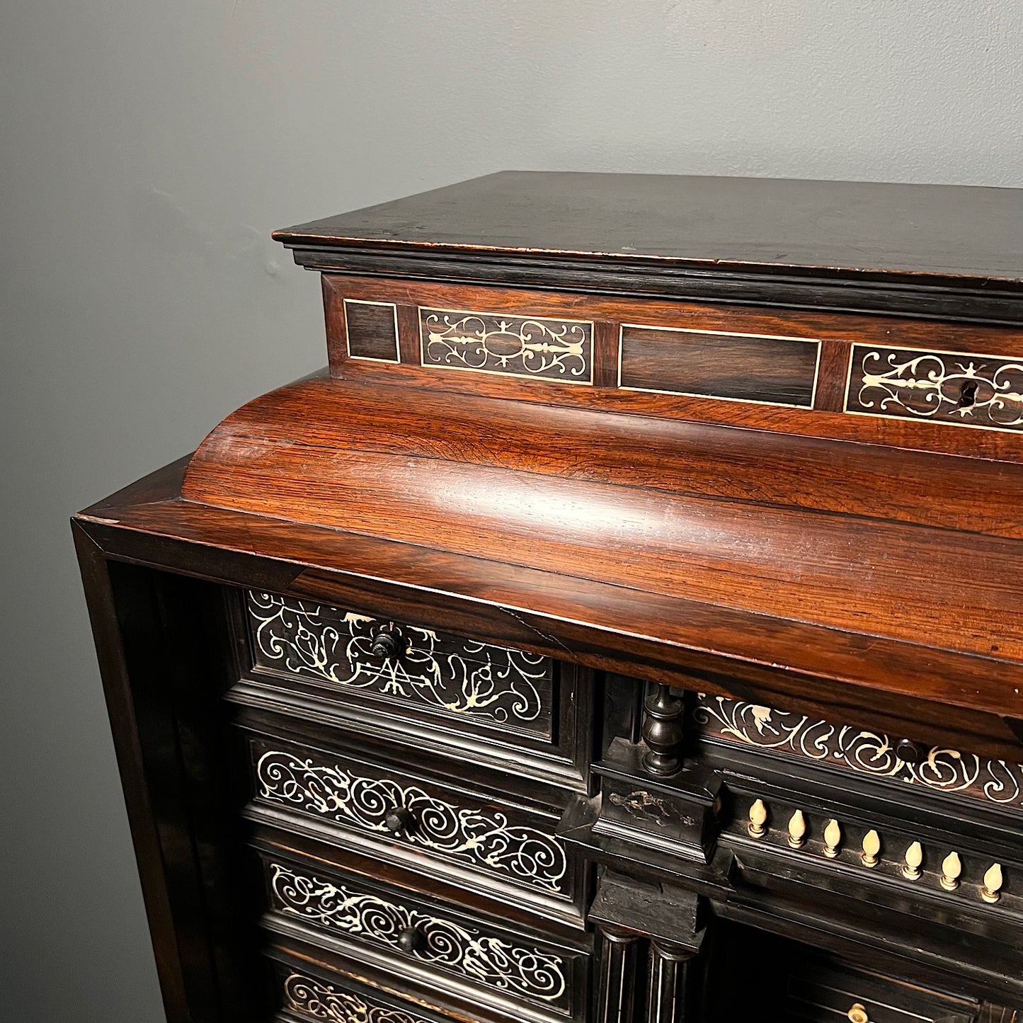 Italian Ebonised and Ivory Inlaid Cabinet on Stand c.1680