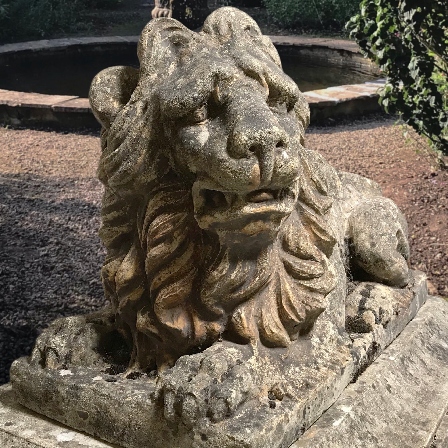 Recumbent Lion with Plinth