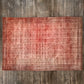 Antique Artisan Re-Worked Turkish Carpet Faded Red