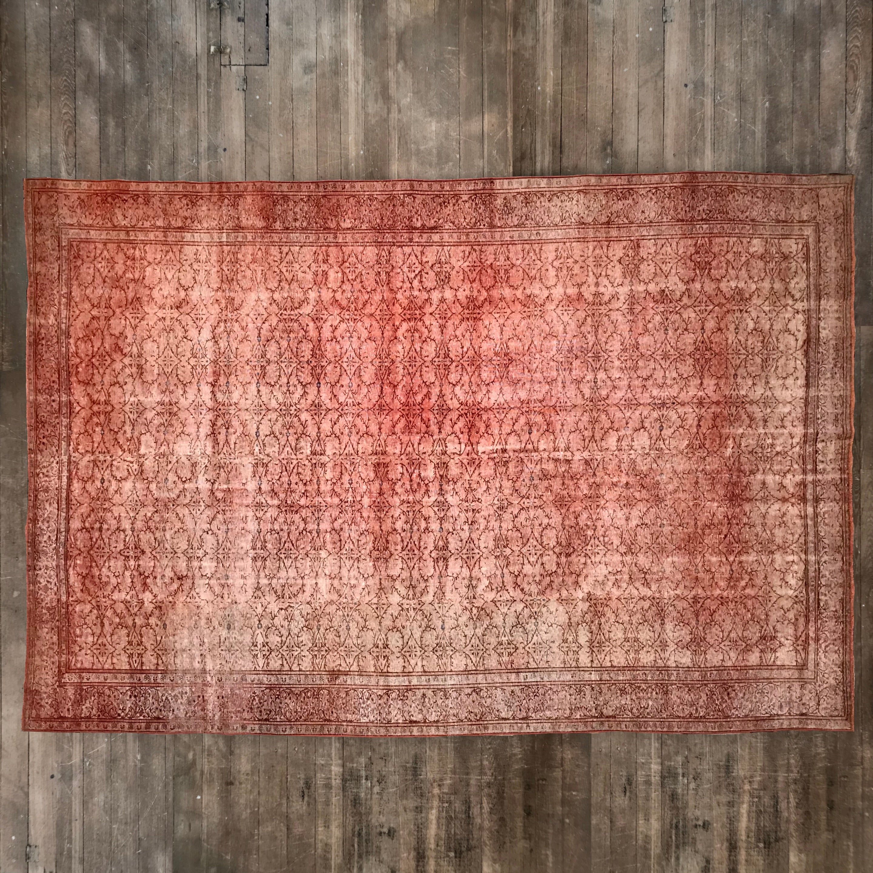 Antique Artisan Re-Worked Turkish Carpet Faded Red | Chris Holmes