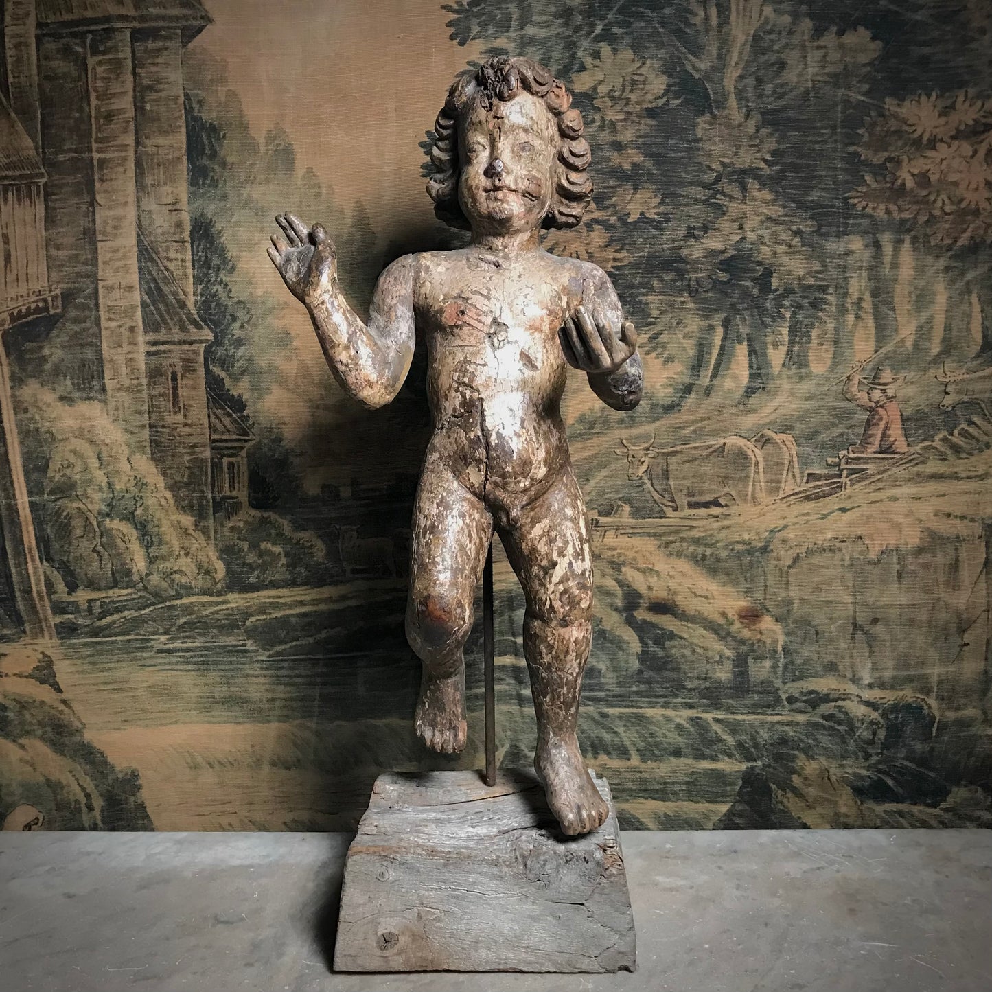 Polychromed Dancing Putto c.1680