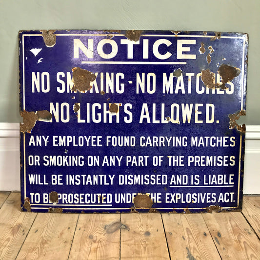 Industrial Enamel Sign c.1900