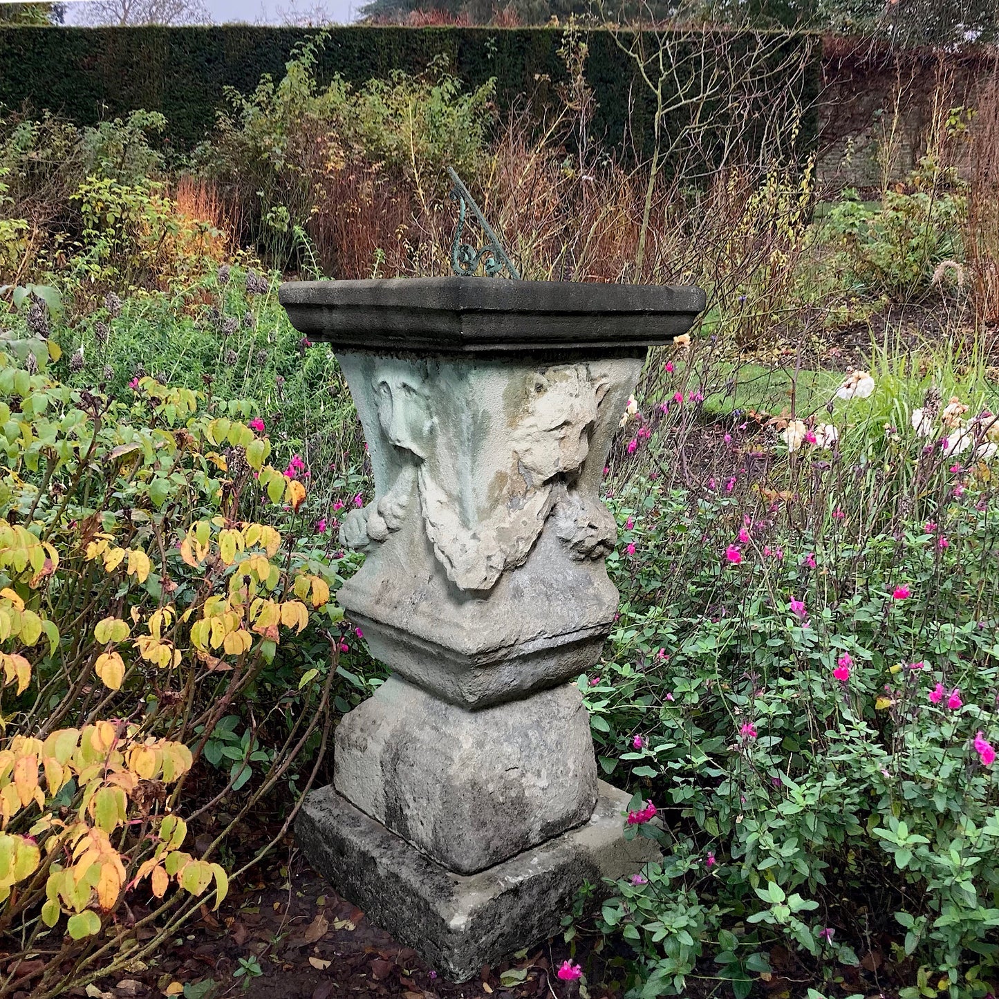 16th Century French Renaissance Lion Column Sundial