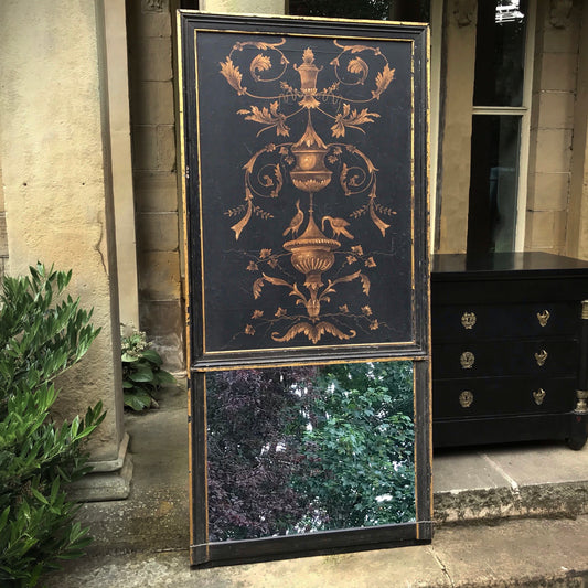 French Trompe L’œil Trumeau Mirror c.1820