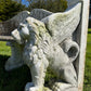 Italian Marble Di Latte Garden Lion Bench