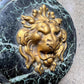 Gilt Bronze Lion & Verde Antico Marble Paperweight c.1820