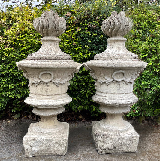 Huge Pair of 'Pots à Feu' (Fire Urns)