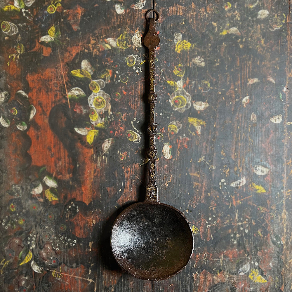 An Important 17th Century Wrought Iron Ladle