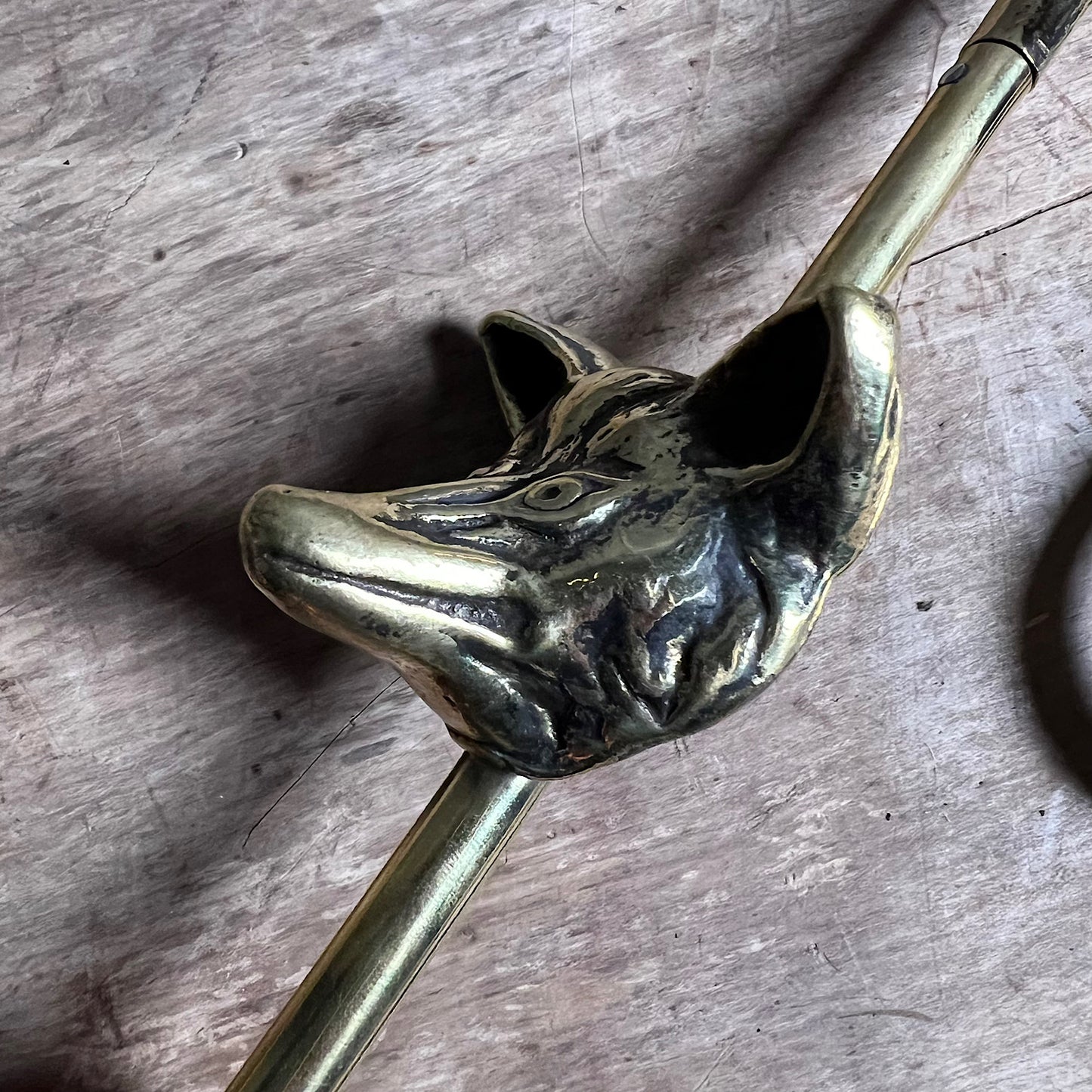 Cunning Fox and Lucky Horseshoe Riding Boot Pulls c.1890