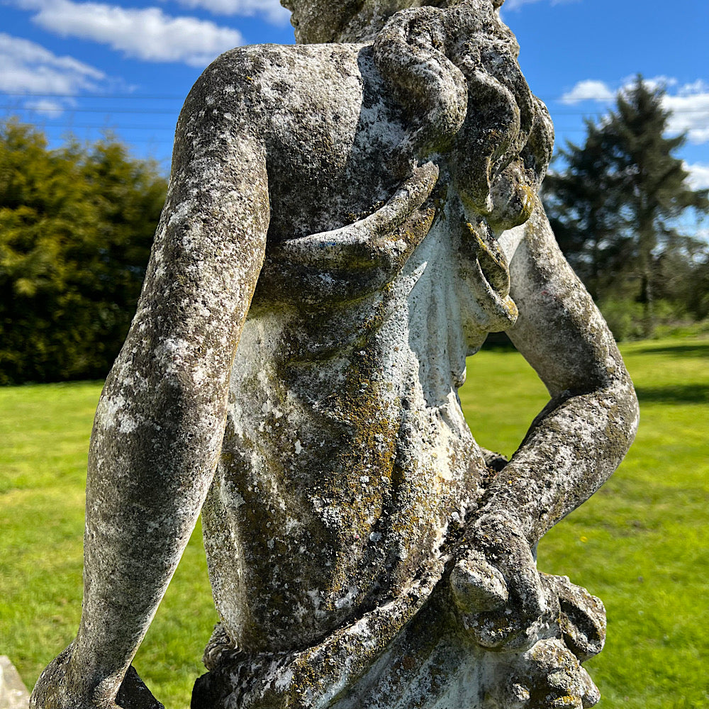 Statue of Flora with Plinth Mid 20th Century