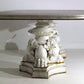 Cast Iron Lions Paw and Acanthus Leaf Carrara Marble Dining Table