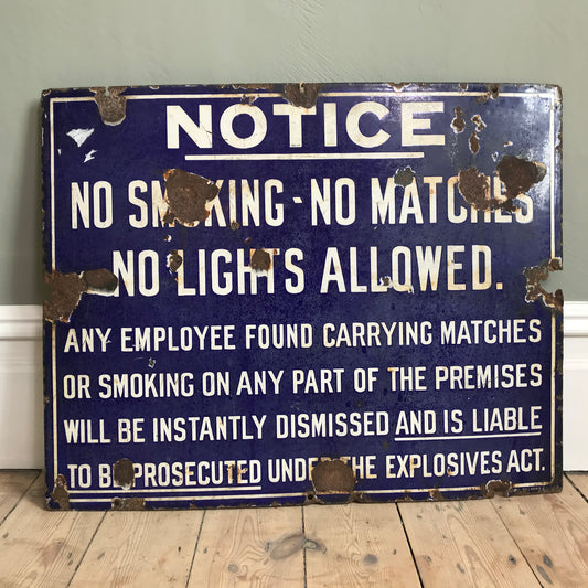 Industrial Enamel Sign c.1900