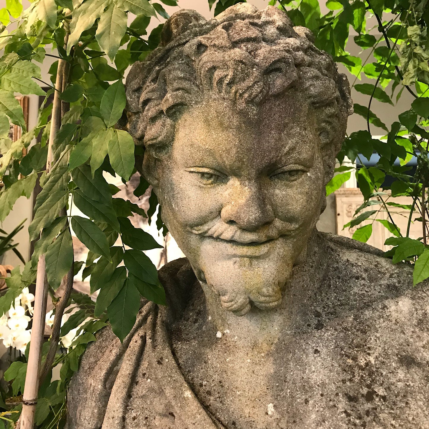 Bacchus Bust and pedestal