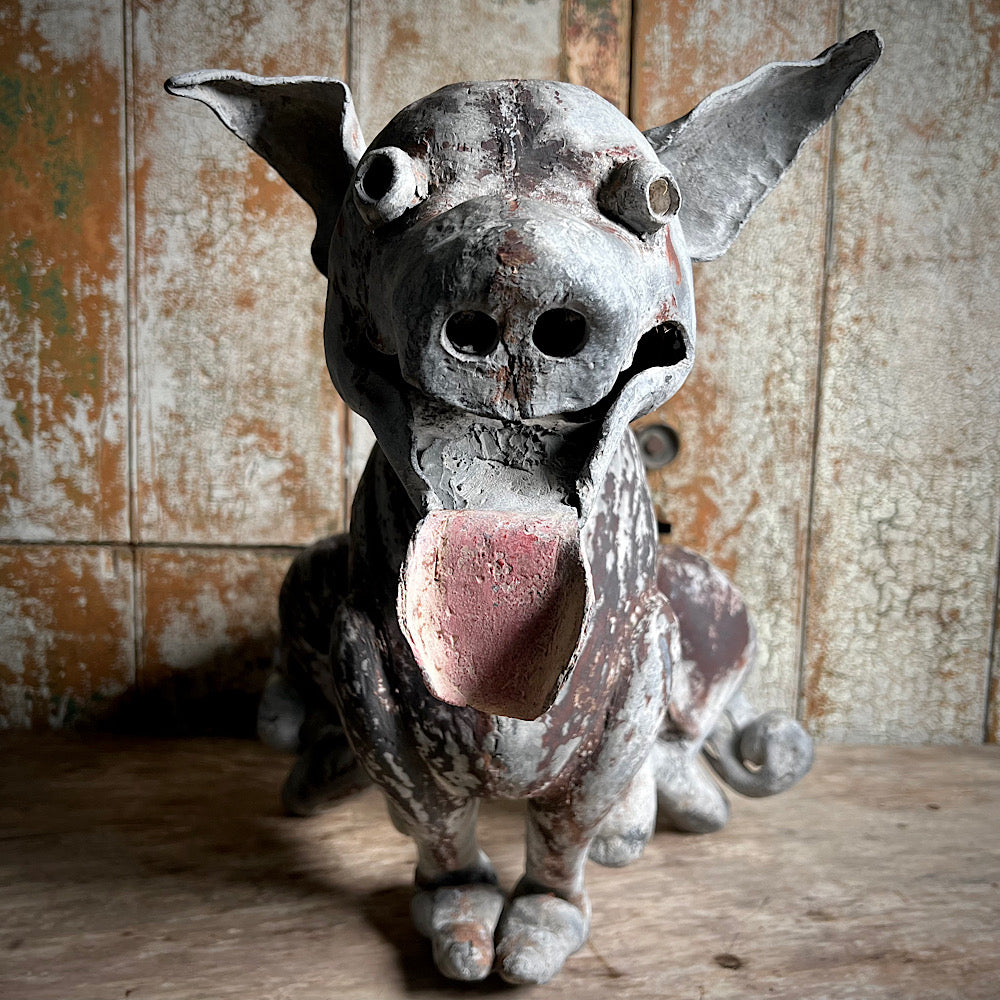 Gothic Revival Lead Gargoyle Hound c.1840