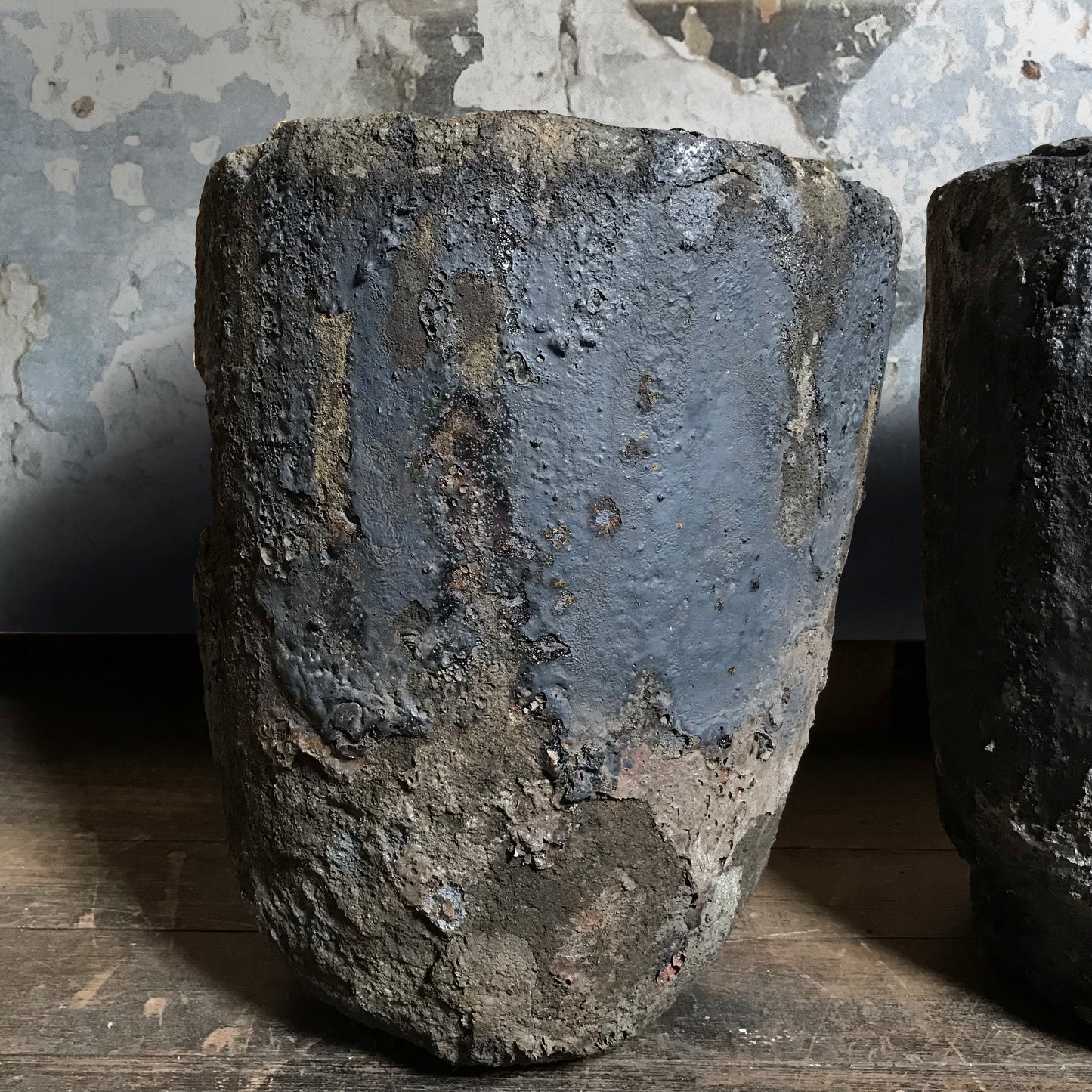 A Pair of Copper Foundry Crucibles