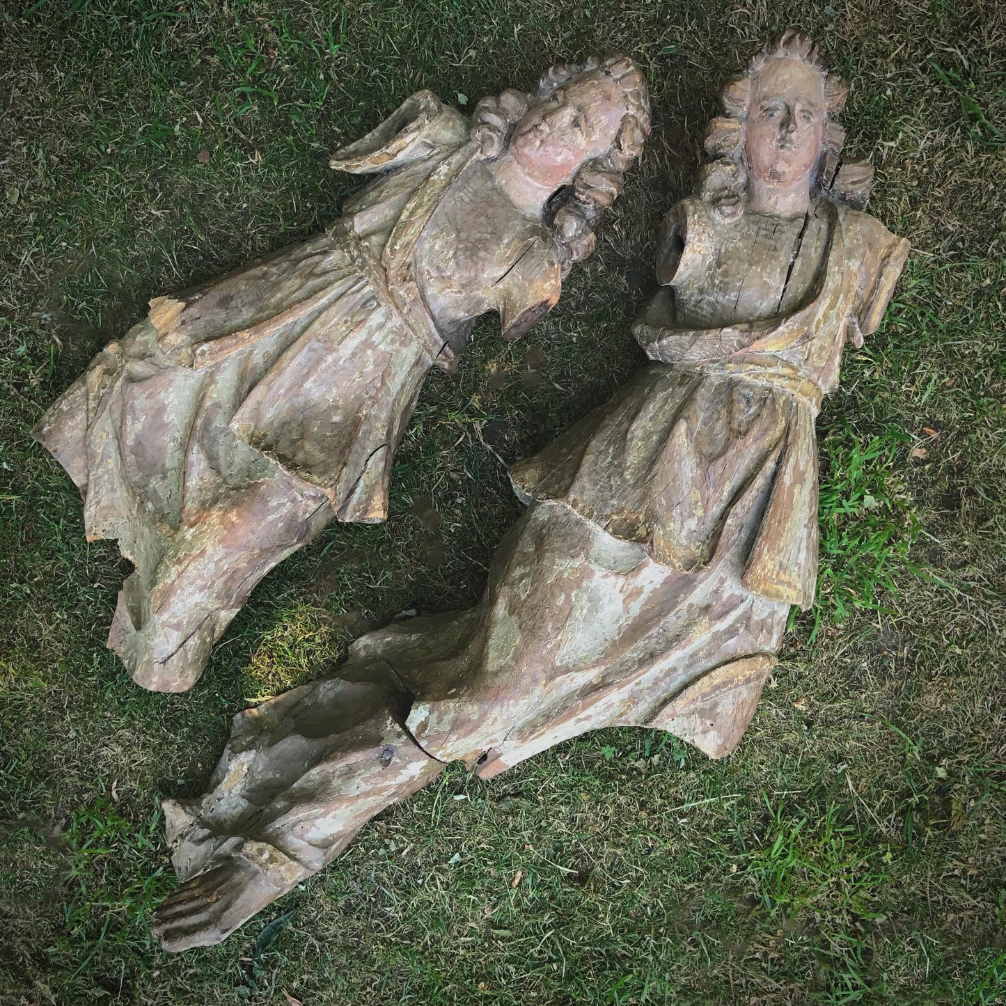 Pair of Italian Carved Angels