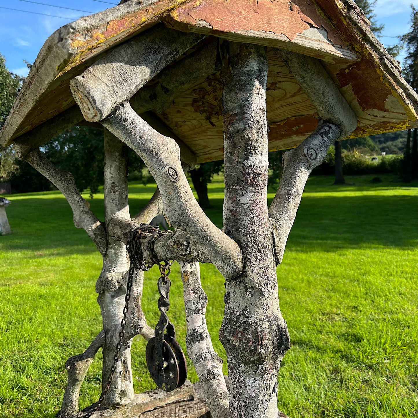 French Faux Bois Wishing Well Early 20th Century