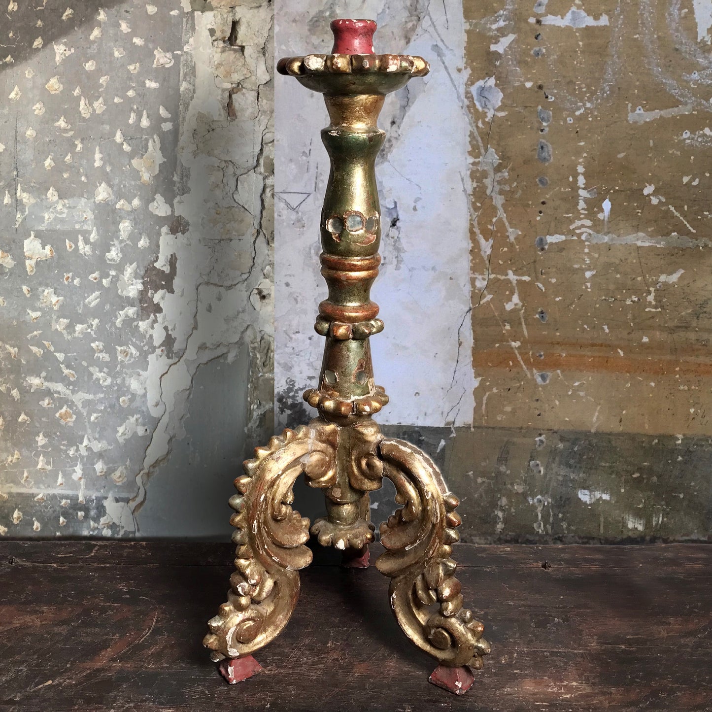 Large Italian Three-legged Candlestick c.1880