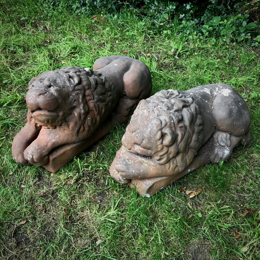 Pair of French Lions Late 20th Century