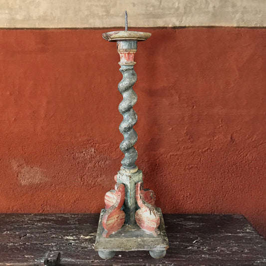 Large Italian Polychrome Candle-stand c.1750