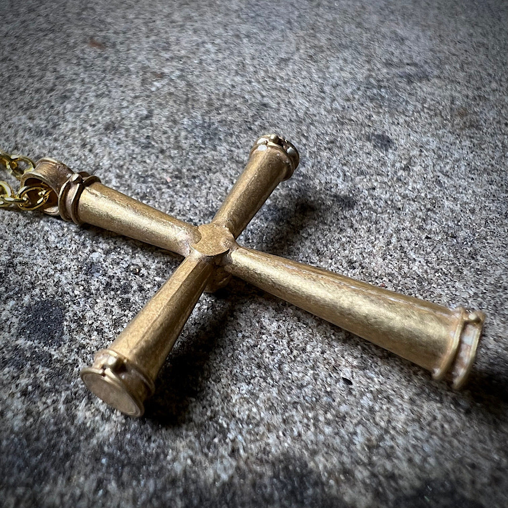 Byzantine Gold Cross With Garnet Pendant c.600 A.D.