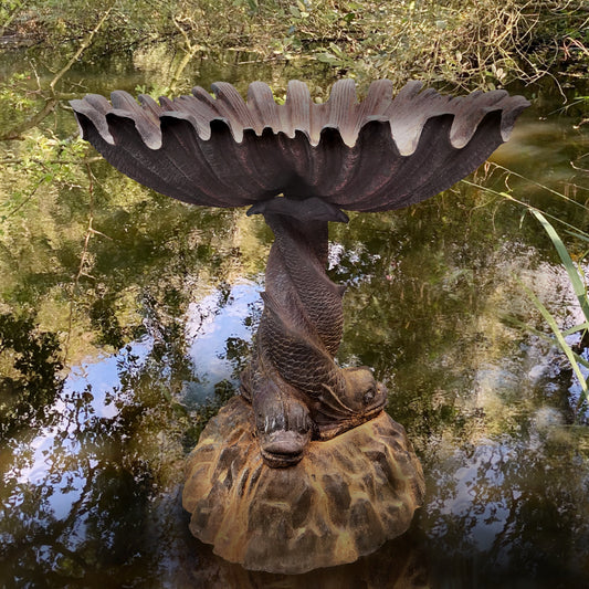 Scalloped Shell and Dolphin Fountain by Andrew Handyside c.1870