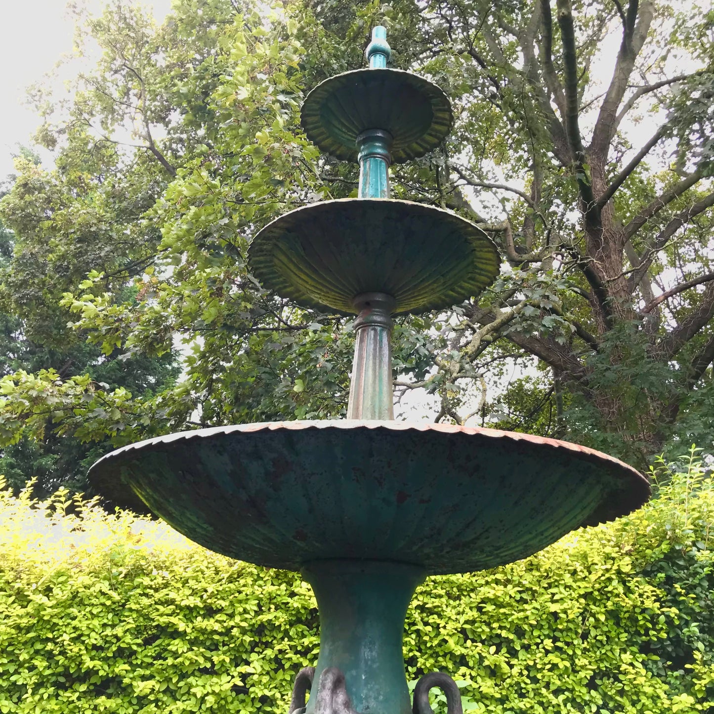Three Tiered Cast Iron Swan Fountain