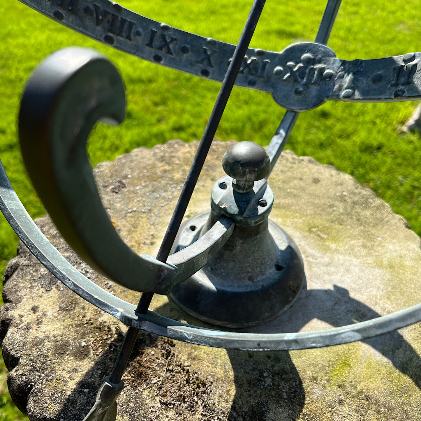 Armillary Sphere on Baluster Form Classical Pedestal