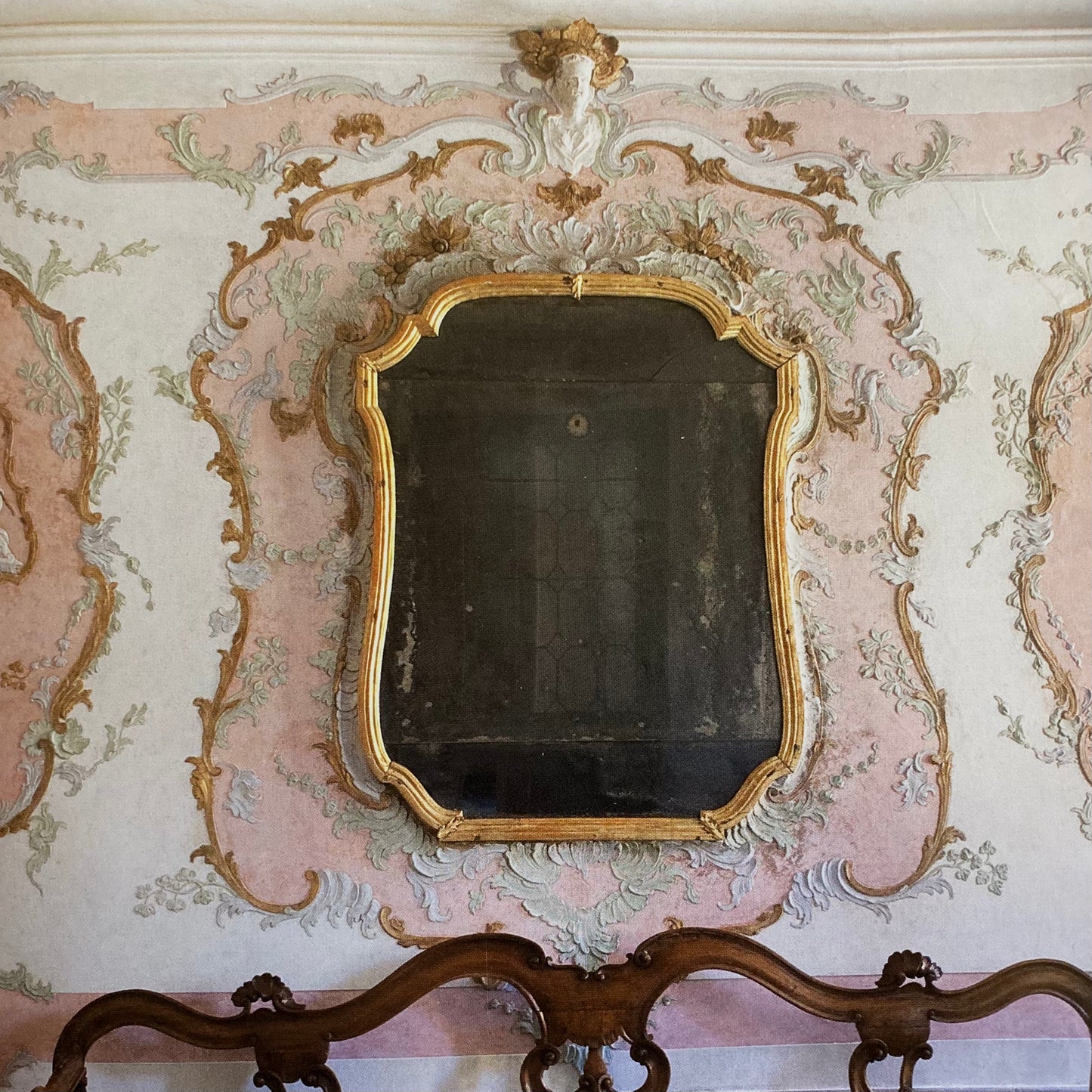 Venetian Murano Glass Engraved Sectional Mirror c.1780