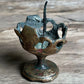 A Tiny 14th Century Gilt Bronze Pricket Travelling Candlestick