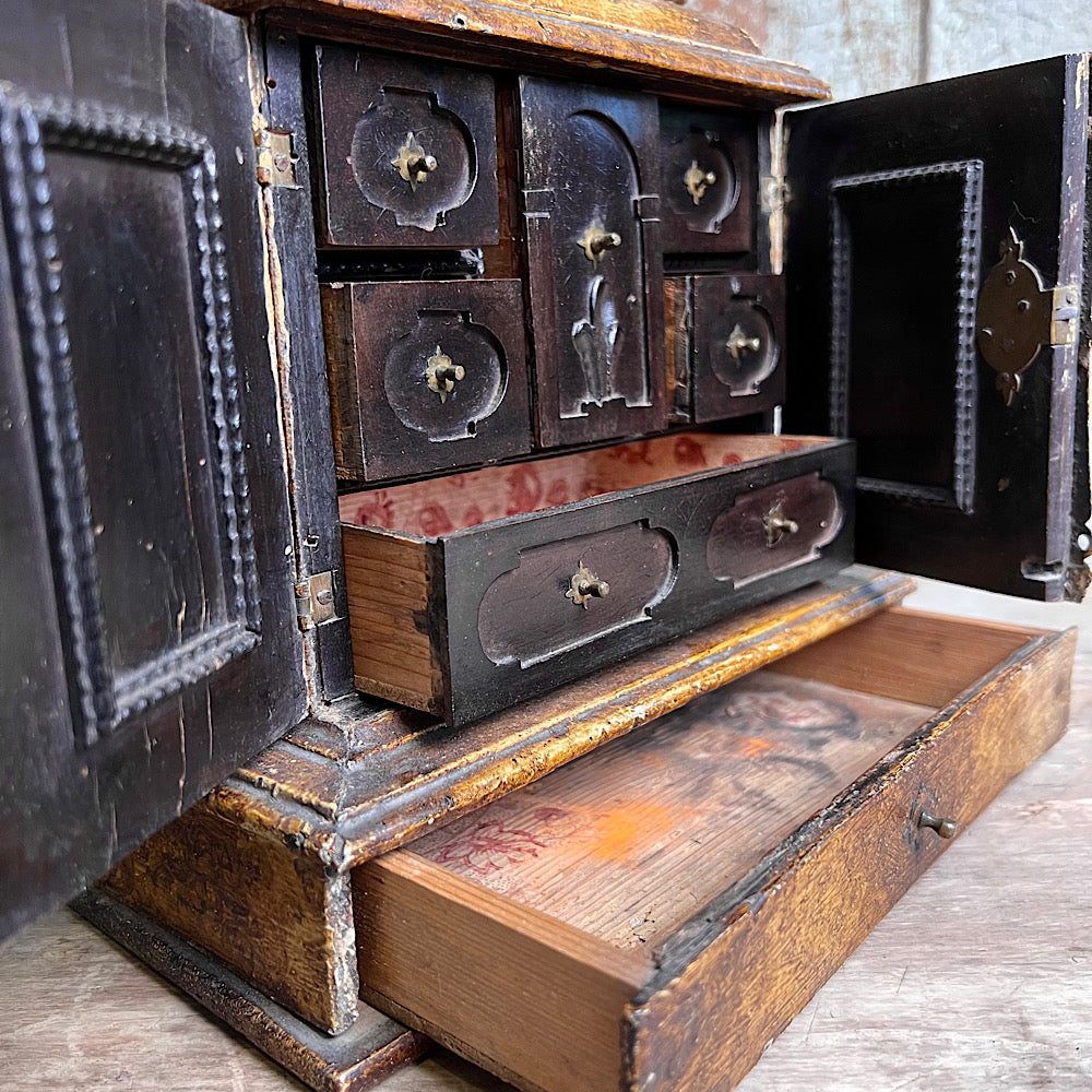 Diminutive Flemish Collectors Table Cabinet c.1680