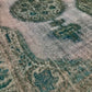 Antique Artisan Re-Worked Turkish Carpet Faded Turquoise