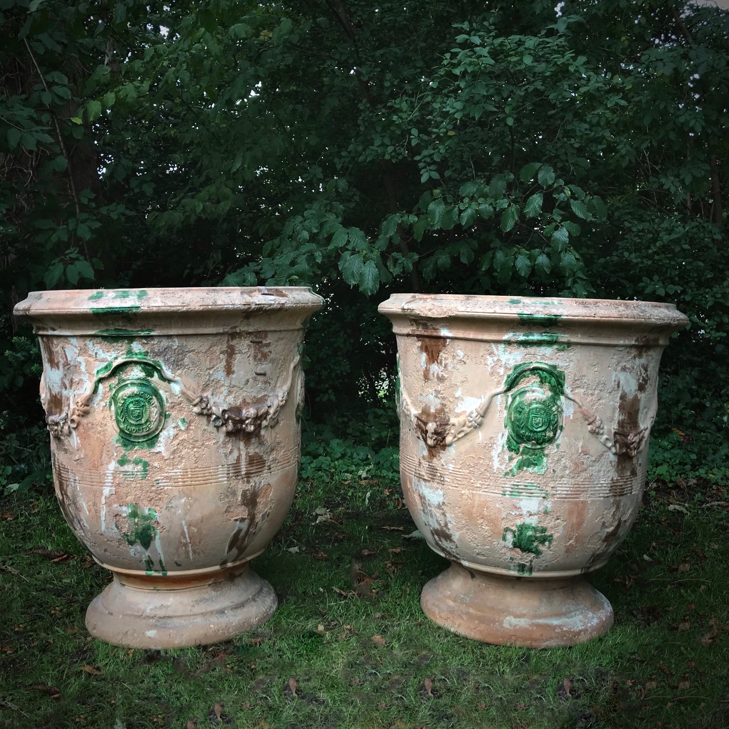 Large Pair of Anduze Urns