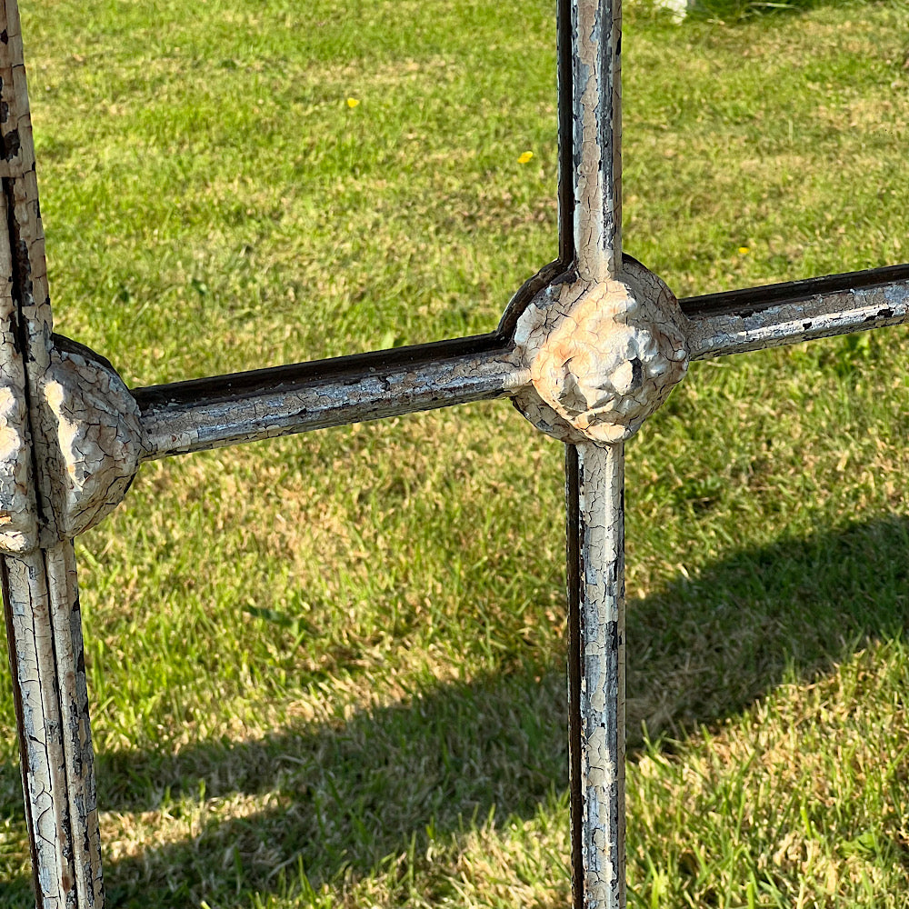 Cast Iron English Reclaimed Window Mirror c.1850