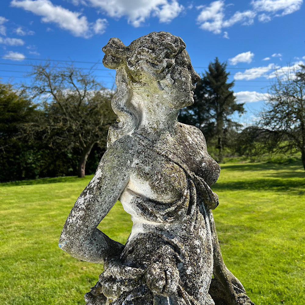 Statue of Flora with Plinth Mid 20th Century