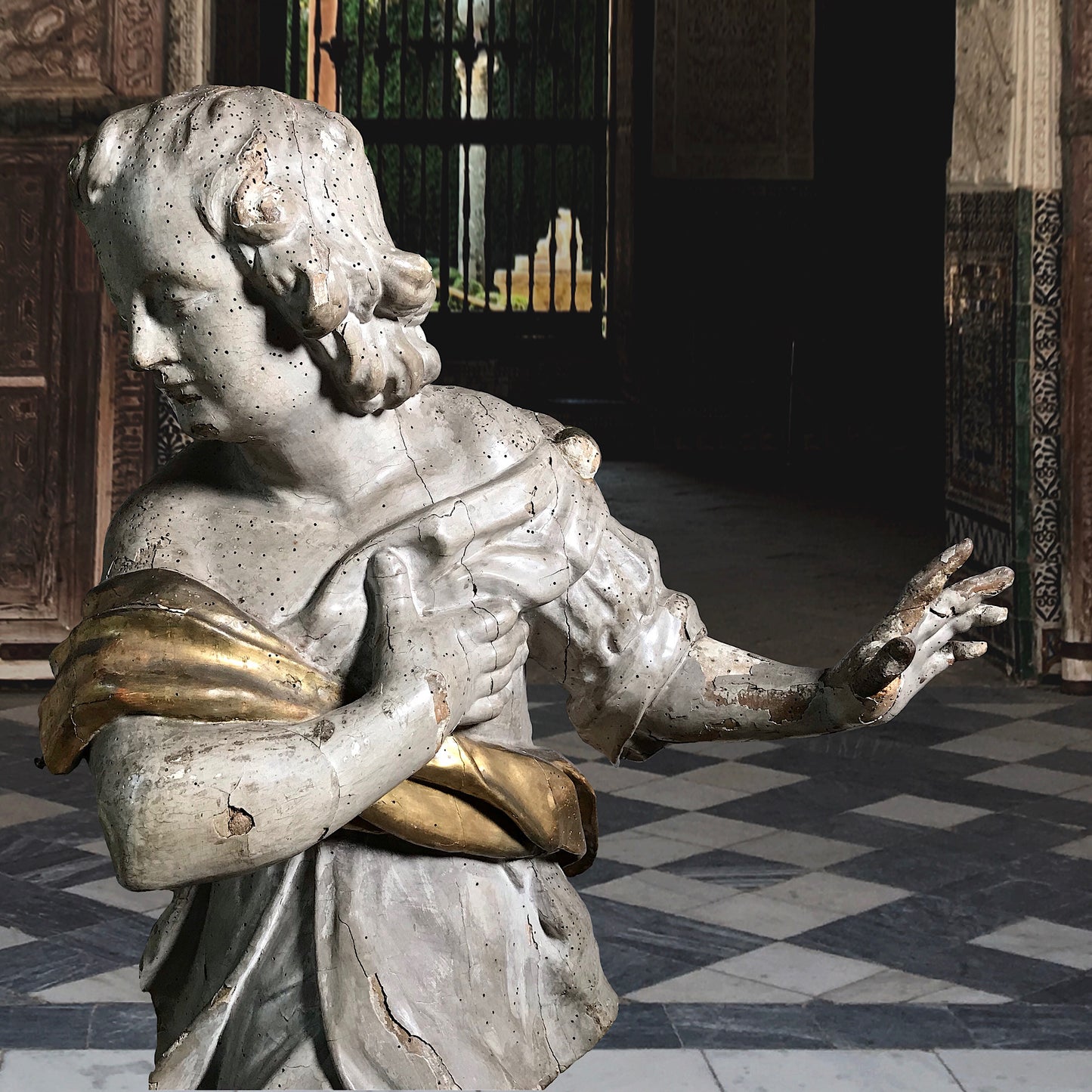 Pair of Exceptional Venetian Polychrome Angels Late 17th Century