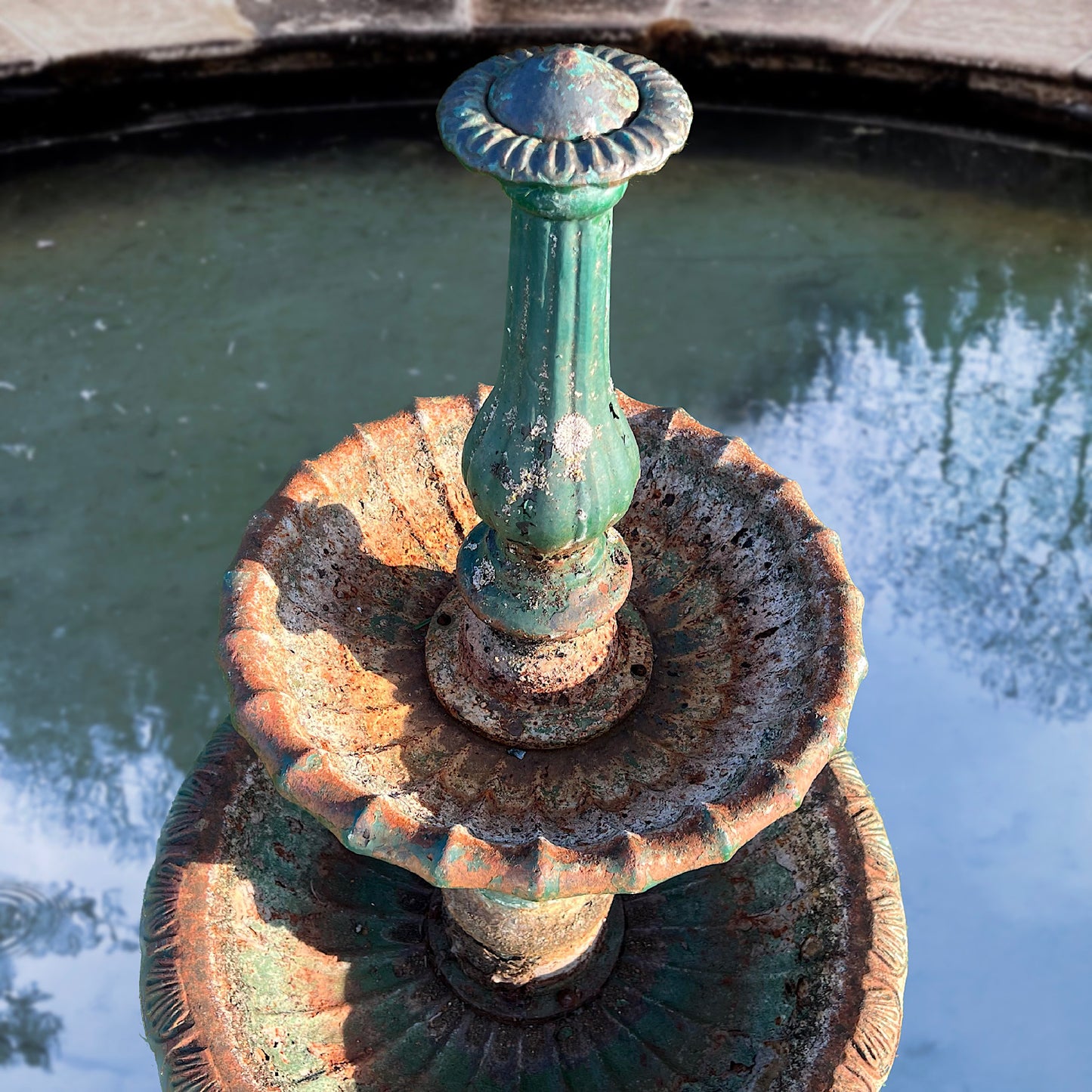 Two-Tiered French Cast Iron Fountain