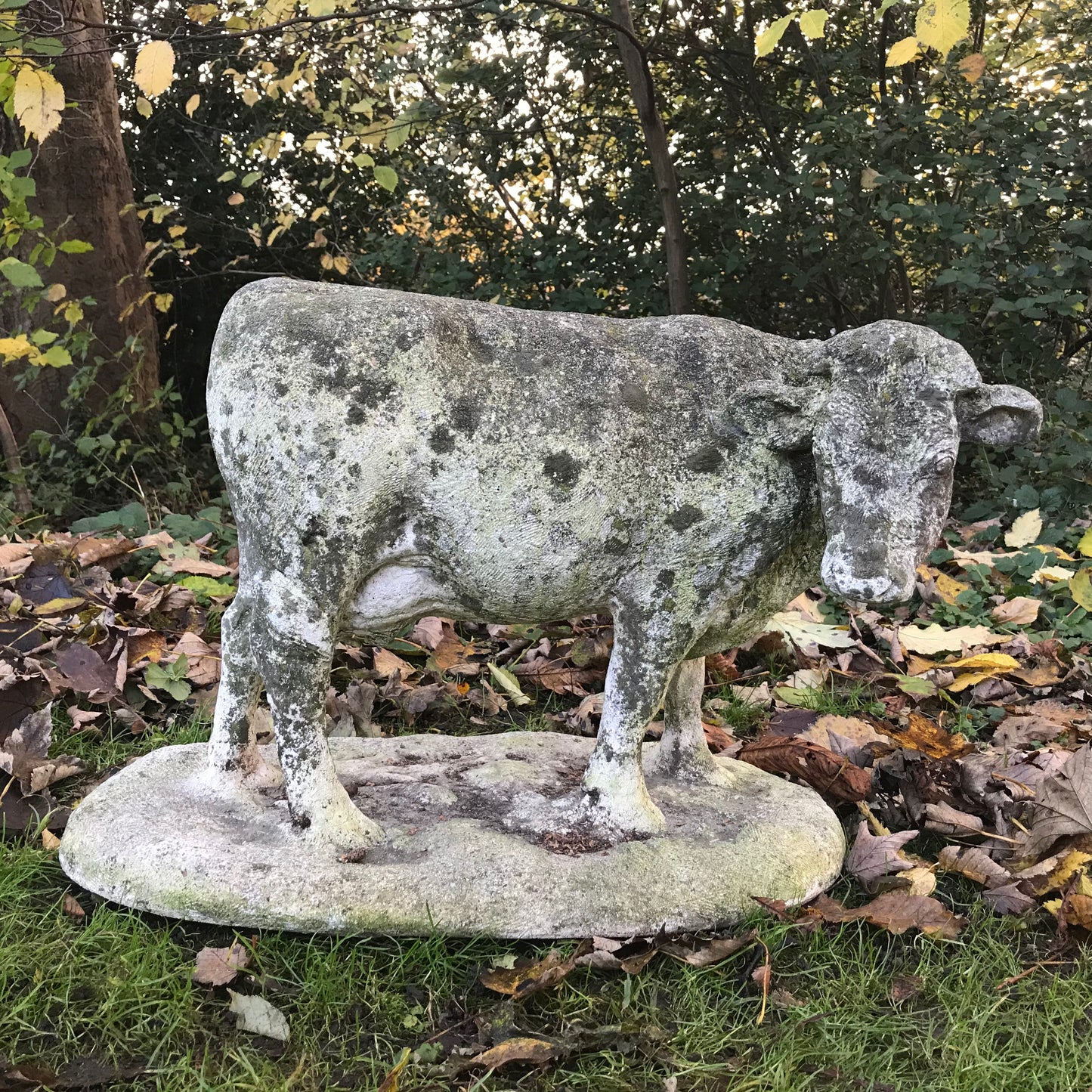 Weathered Cow Statue c.1930