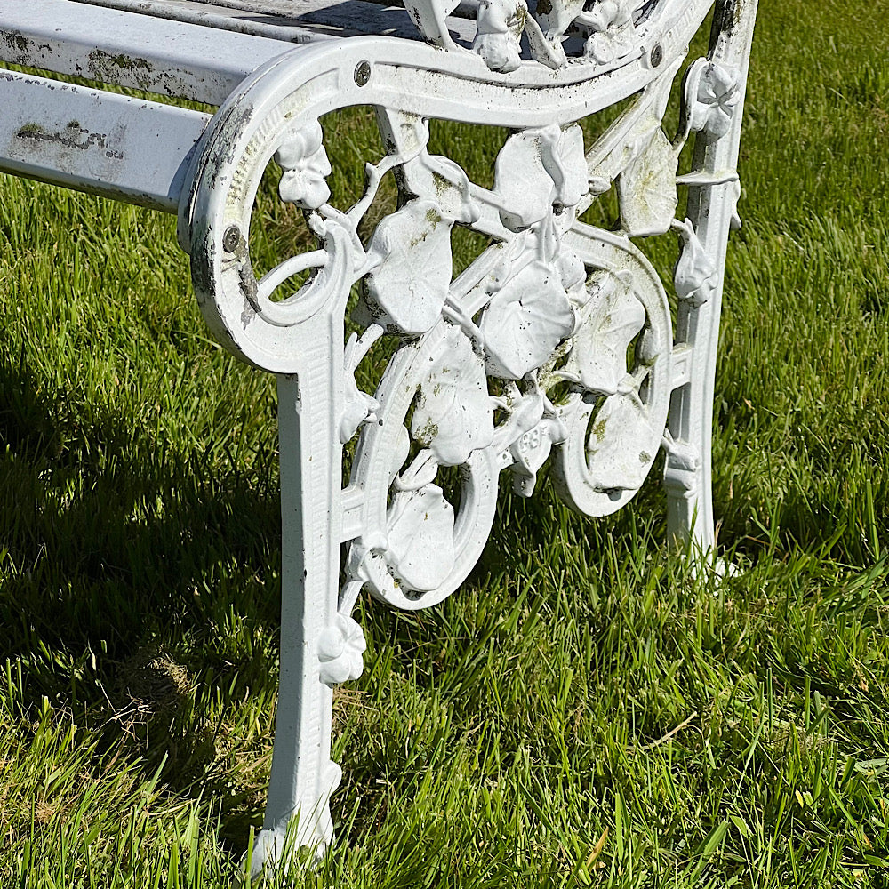 Nasturtium Bench in Aluminium, after Coalbrookdale from Crowe Hall, Bath