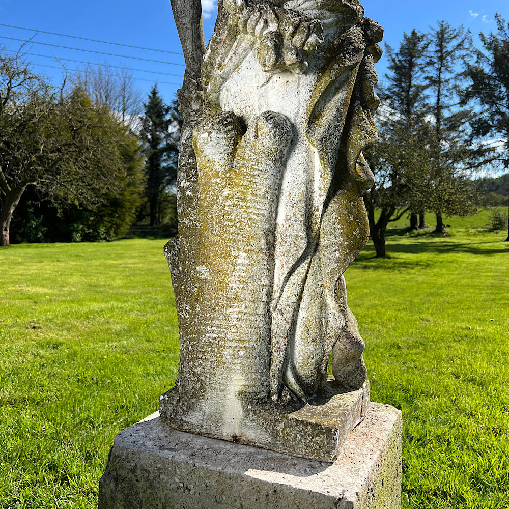 Statue of Flora with Plinth Mid 20th Century