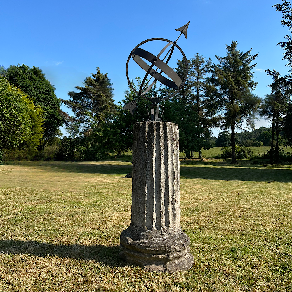 Armillary Sphere Sundial on Roman Column