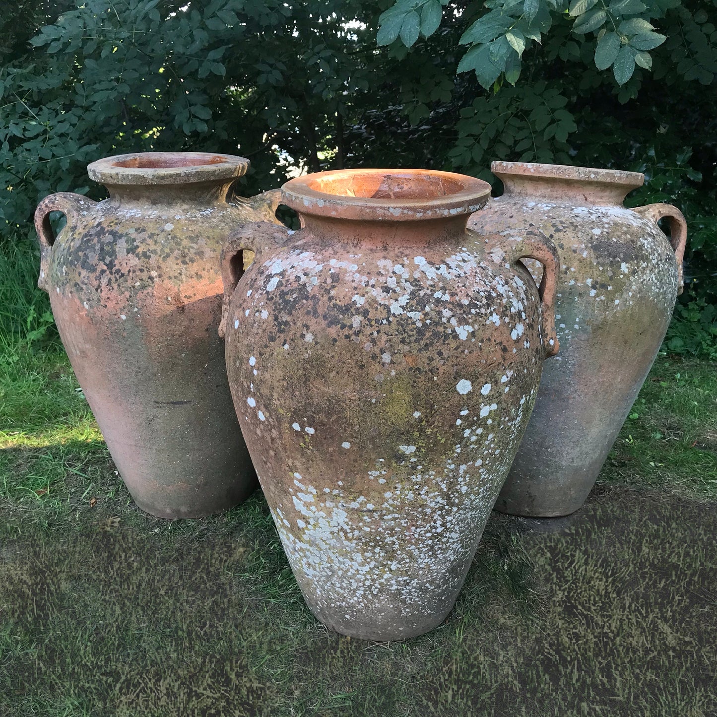 Mediterranean Terracotta Amphora Trio